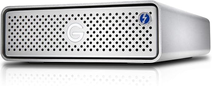 G-Technology 12TB G-DRIVE with Thunderbolt 3 and USB-C Desktop External Hard Drive Silver - 0G05383-1