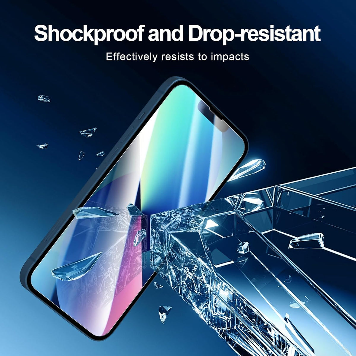 NEW'C 3 Pack Designed for iPhone 14,iPhone 13,iPhone 13 Pro Screen Protector (6.1 inches),Tempered Glass with easy installation tool included,Case Friendly Ultra Resistant