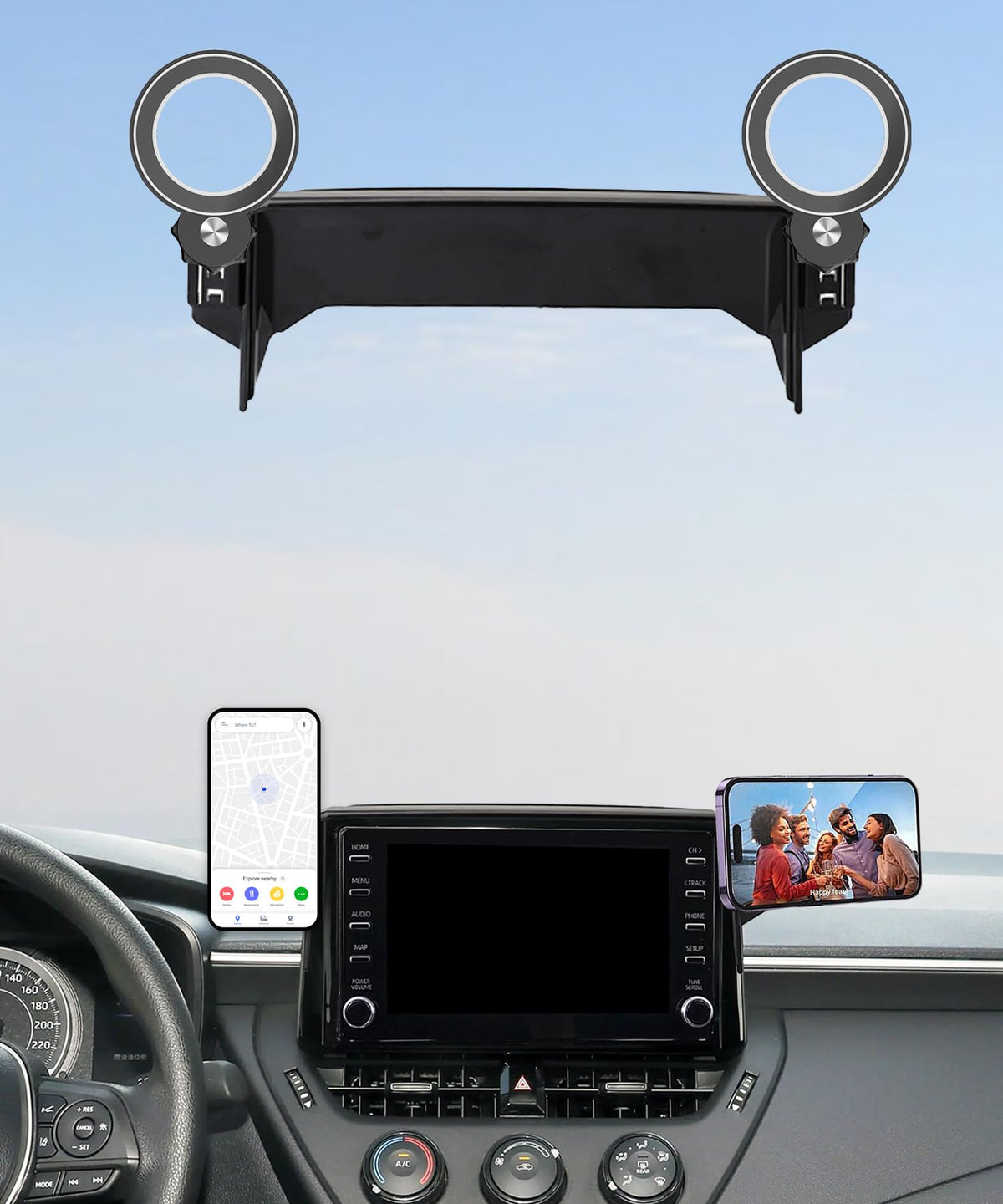 Abeeygeomarn Car Phone Holder For Toyota Corolla 2020-2026/Corolla Cross 2022-2026 Accessories Apply To 8 Inch Touch Screen Fixe