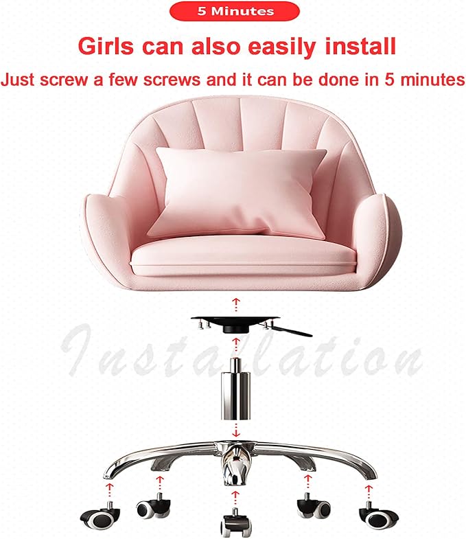 Office Chair Gaming Chair Computer Chair Adjustable Swivel Chair Modern Mid-Back Desk Chair Armchair for Executive Living BedroomUpholstered Computer Chair with ArmrestHome Velve