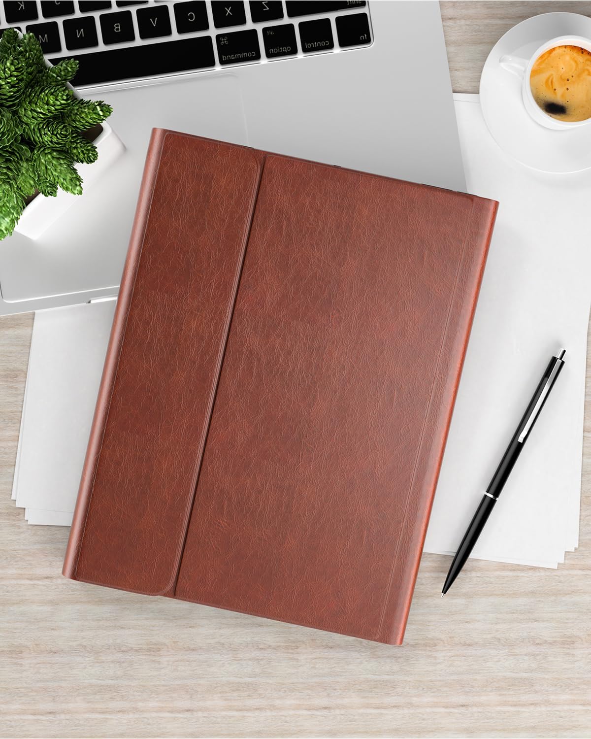 Leather Keyboard Case for iPad Air 5th 4th Generation 10.9 inch Pro 11 1st/2nd/3rd/4th, 7 Color Backlight BT Keyboard Folio with Pencil Holder 2022 2021 2020 2018 (Brown)