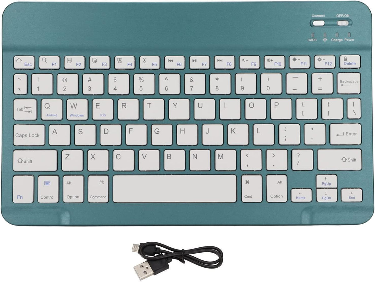Zunate Ultra Slim Bluetooth Keyboard, Multi-Device Portable Lightweight Keyboard for Tablet, Computer, and Phone