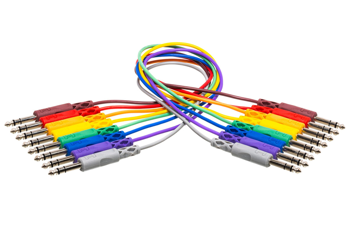 Hosa Css-830 Balanced Patch Cables, 1/4 Inch Trs To Same, 1 Foot