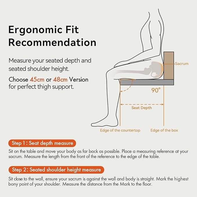 LiberNovo Dynamic Ergonomic Office Chair - Comfy Adjustable Desk Chair with Adaptive Lumbar Support 160° Recline & Built-in Spine Stretch for Back Comfort Home Office Long Hours Use Black+48cm