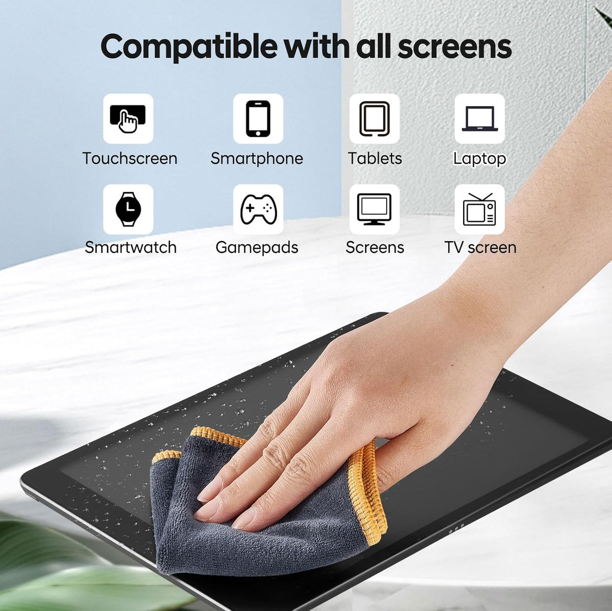 Screen Cleaner Spray – Large Bottle, Computer Screen Cleaner Kit with Microfiber Cloth for LCD, LED, OLED TV,