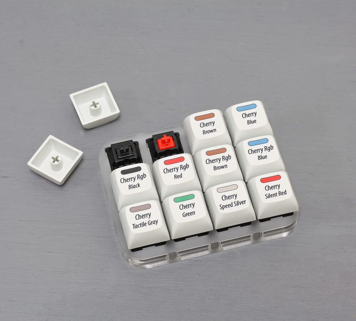 Max keyboard Cherry MX Switch Tester, 12-Key Switch Testing Tool, Mechanical Keyboards, Printed PBT Keycaps with Cherry