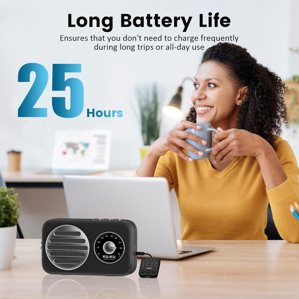 1Mii Bluetooth 5.3 Transmitter Receiver 2-in-1, aptX Adaptive & Low Latency Wireless Audio Adapter for Airplane, Dual Link 2 Devices, 25H Playtime, 3.5mm AUX for TV/Car/Home Stereo/Gym