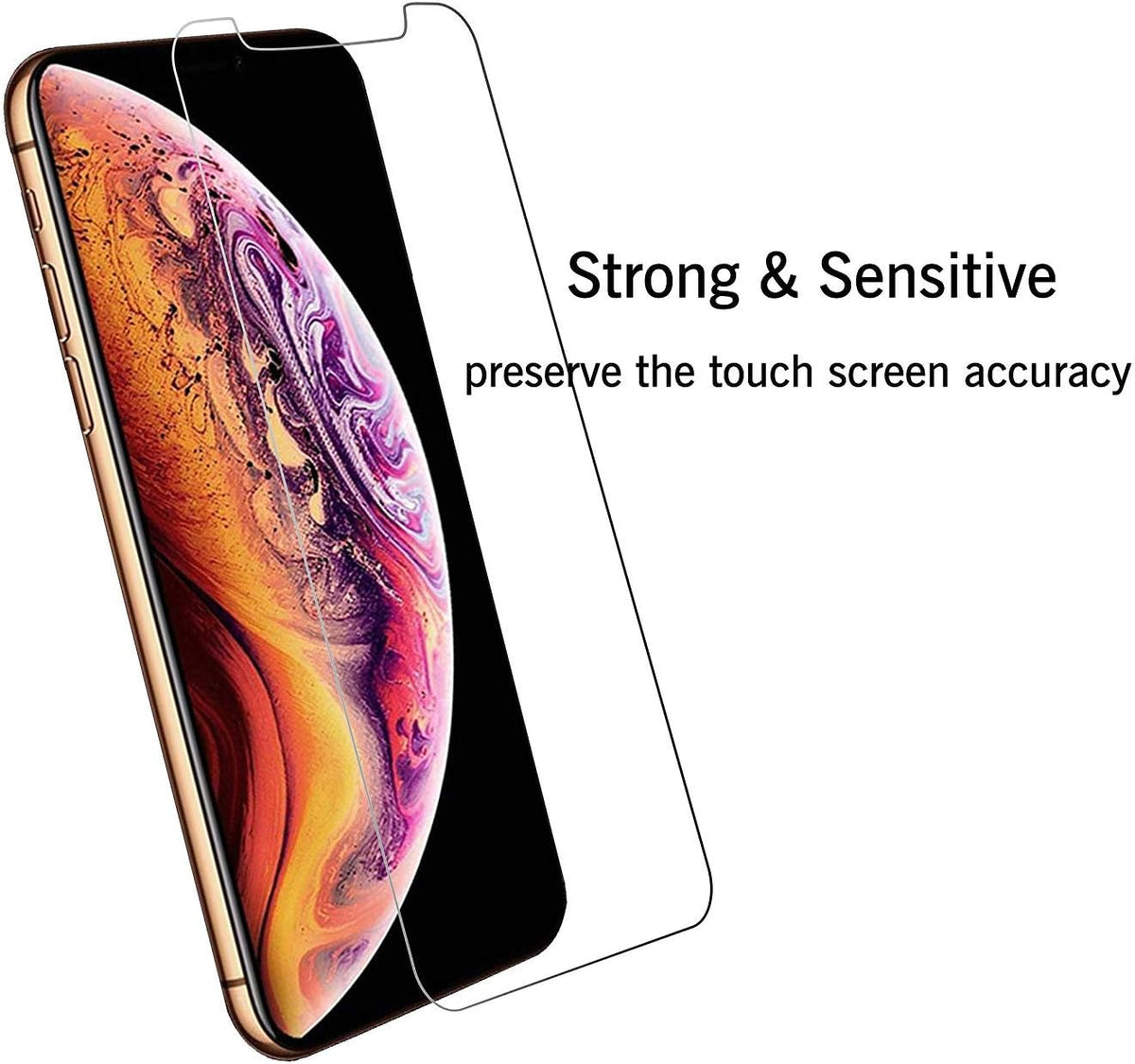 3 Pack Clear Premium Tempered Glass Screen Protector for iPhone XS MAX & 11 PRO MAX (6.5”)