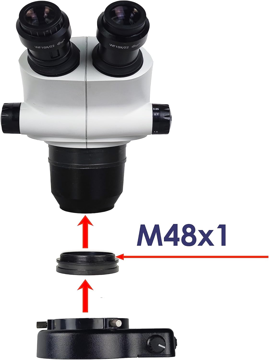Light Microscope LED Ring Illuminator, Adjustable USB 64 LEDs Ring Light for Lab Stereo Microscope & Camera