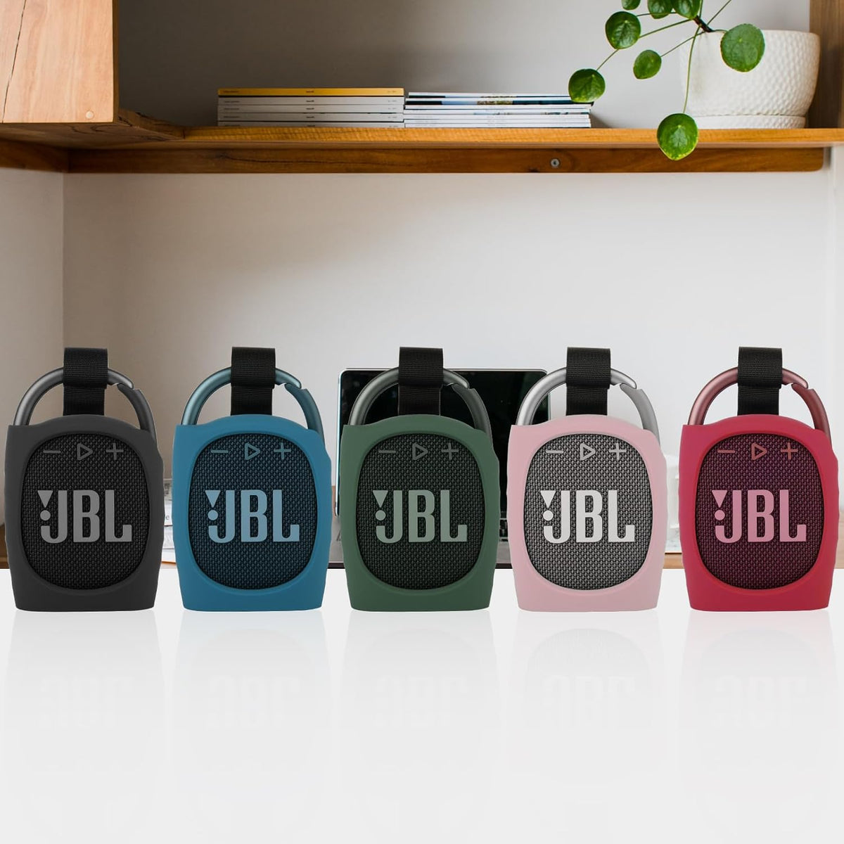 TXEsign Silicone Case for JBL Clip 4 - Portable Mini Bluetooth Speaker Protective Carrying Case (Pink)