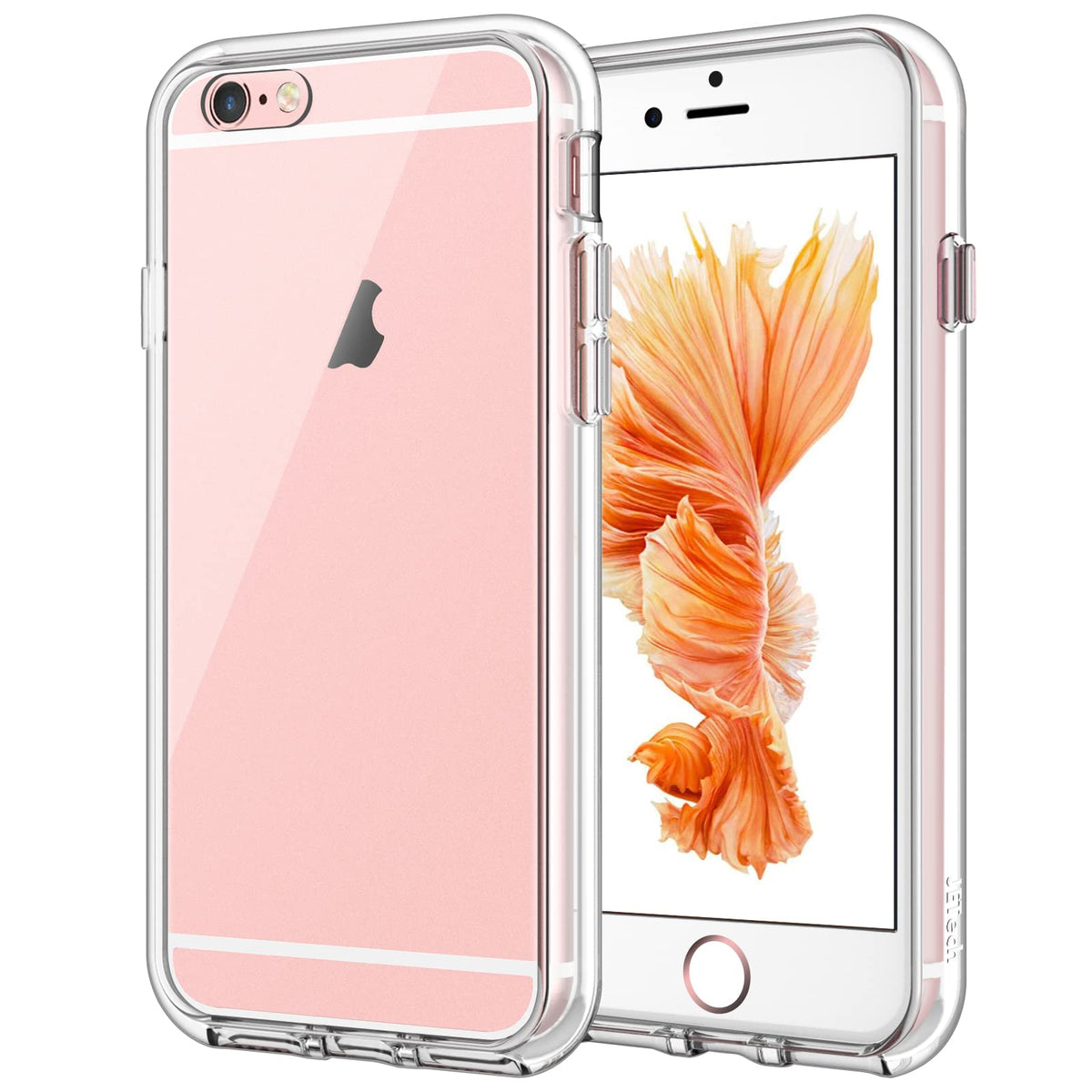 Jetech Case For Iphone 6 And Iphone 6S, Non-Yellowing Shockproof Phone Bumper Cover, Anti-Scratch Clear Back (Clear)