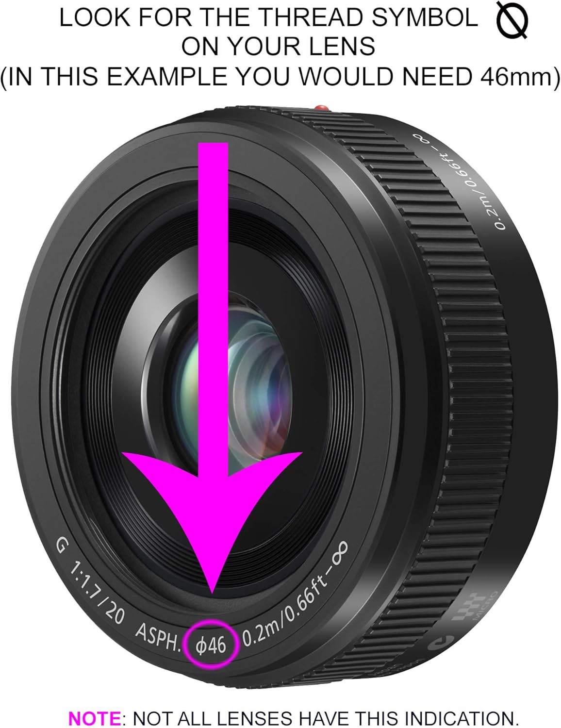 Digital Nc Pinch S1 (62mm) Lens Cap Center for Panasonic LUMIX + Lens Cap + Microfiber Cloth