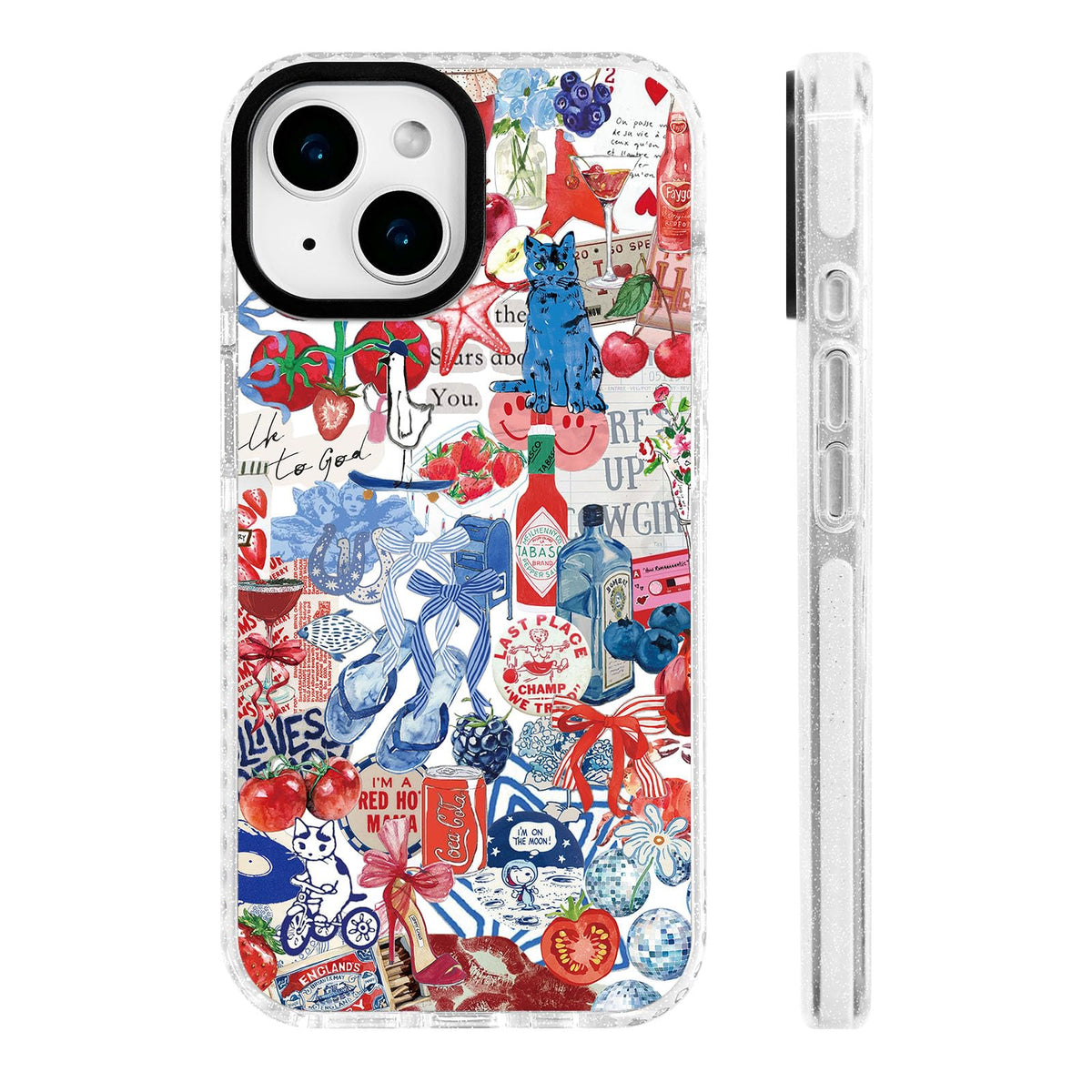 Chics-Flaura For Iphone 14 Plus & Iphone 15 Plus Case [Military-Grade Drop Protection/Whimsical Soft Tpu Protective/Camera Prote