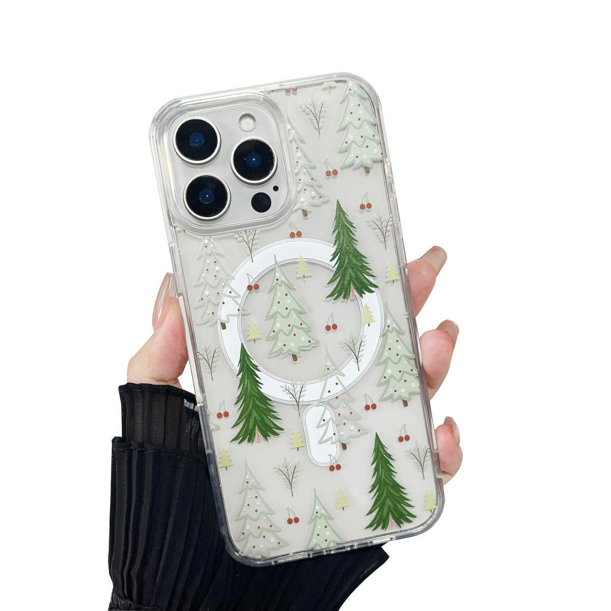Ztofera For Iphone 14 Pro Max Christmas Phone Case Compatible With Magsafe, Vintage Christmas Pattern Design Cute For Xmax, Anti