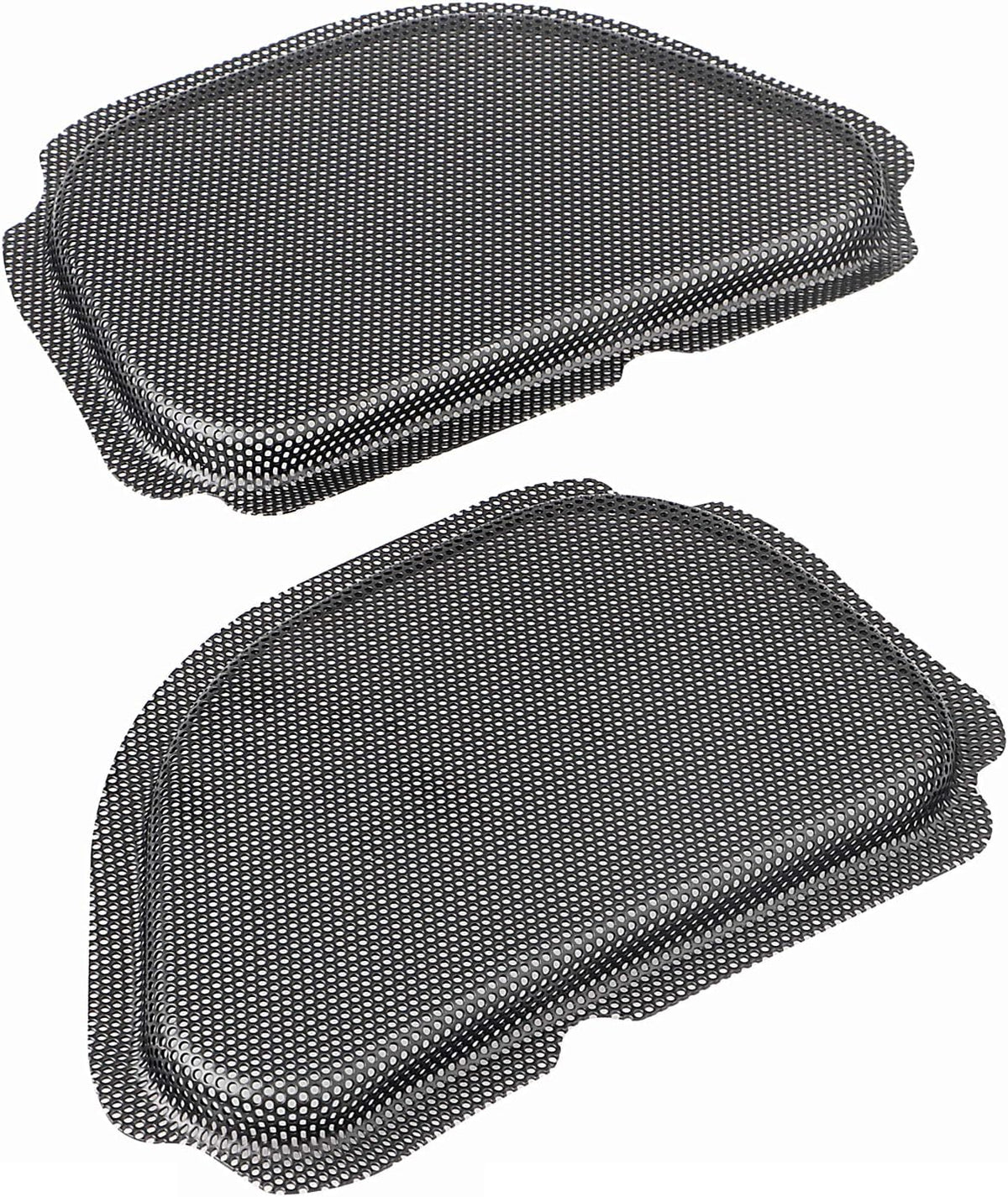 Black Metal Fairing Mesh Front Speaker Grills Cover Trim Replacement for Harley Road Glide FLTR (1998-2013)