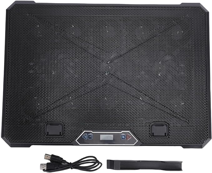 PUSOKEI Gaming Laptop Cooling Stand 10 Fans 5 Speeds RGB Light Strip 10 Modes with 2 USB Ports for 12-19 Inch Laptops Tablets Smartphones (14 Fans)