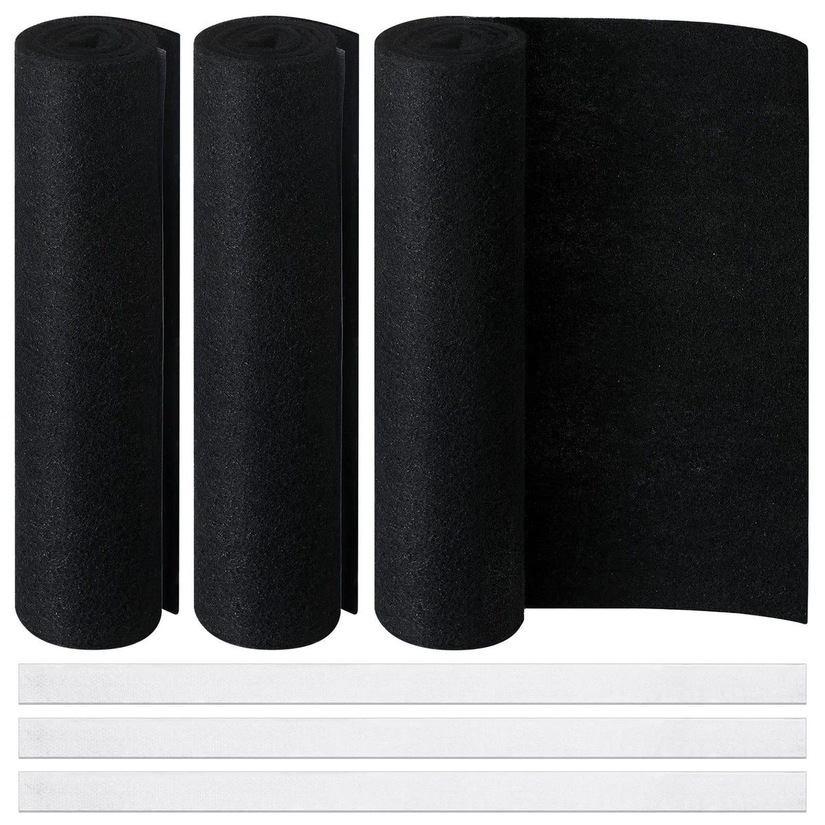 3 Pack Cut To Fit Carbon Pad Pre Filter Roll 16 X 48 With 3 Roll 126 Tape For Air Purifiers Furnace Filters And Airconditi