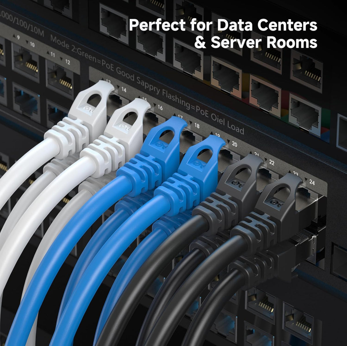 10Gbps 6A 50ft, 6A Cat6A Cable Matters Snagless Shielded Cat Ethernet Cable - Cat Cable, Cord, Ethernet Cord, Black