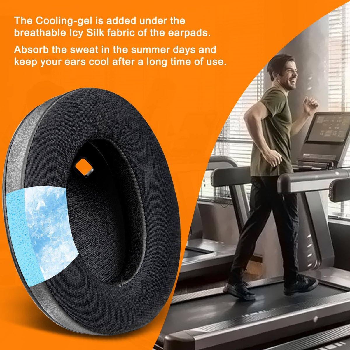 CS Upgraded Replacement Cooling Gel Ear Pad Cushions for Sony WH-1000XM4 Headphones