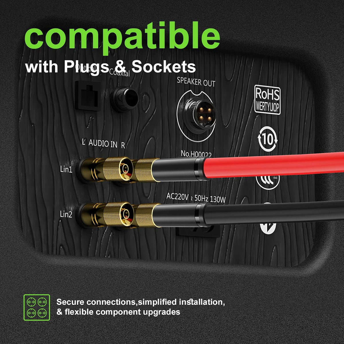GOSDENG 16 100 16 Gauge Speaker Wire- ft Spec Soft Touch Audio Wire for Car Stereos, Home Theater, Surround Sound