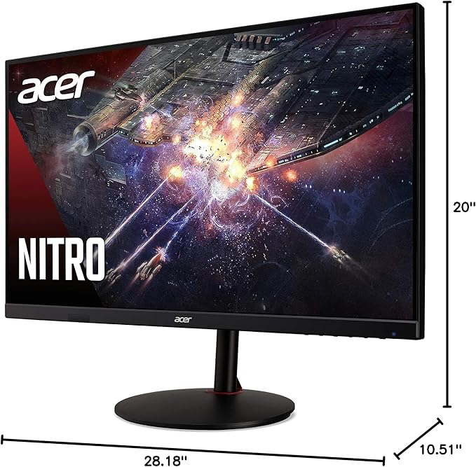 acer Nitro XV322QU KVbmiiphzx 31.5 WQHD 2560 x 1440 Agile-Splendor IPS Gaming Monitor AMD FreeSync Premium | Up to 170Hz | Up to 0.5ms | DisplayHDR400 | TUV/Eyesafe | Display Port 1.2 & 2 x HDMI