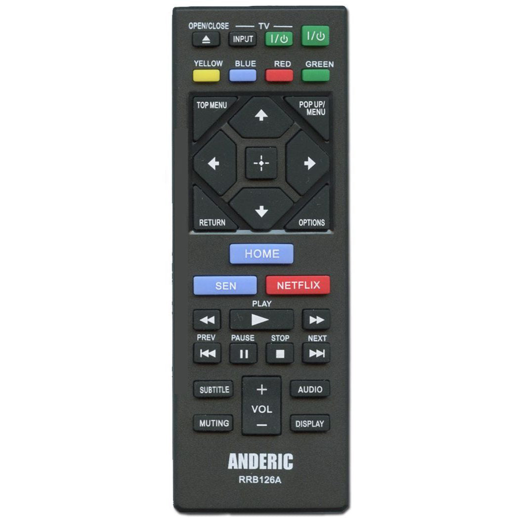 Anderic RRB126A Replacement Blu-ray Disc Player Remote Control for Sony RMT-B126A and Similar Models