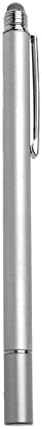 BoxWave Stylus Pen Compatible with Valve Steam Deck - DualTip Capacitive Stylus, Metallic Silver