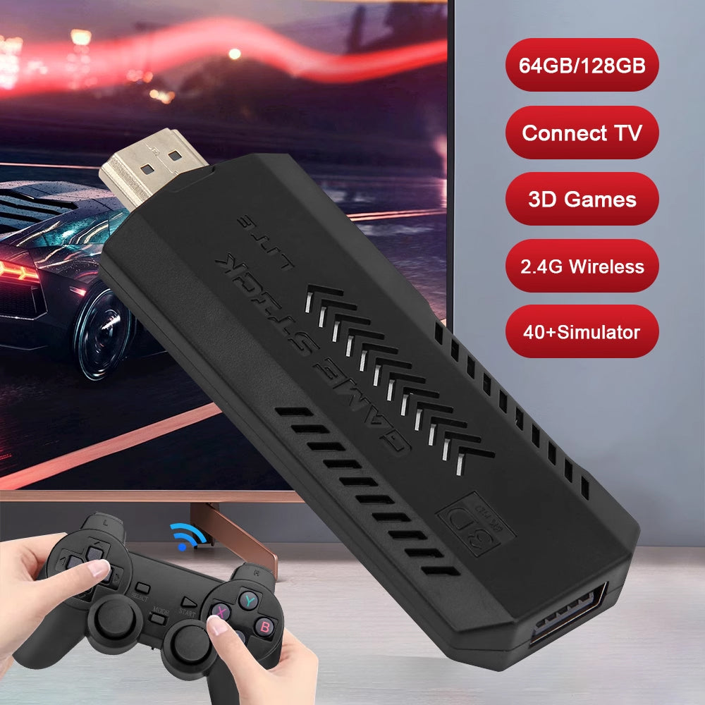 Retro 4K HDMI Game Stick – 30K+ Games with 2 Wireless Controllers