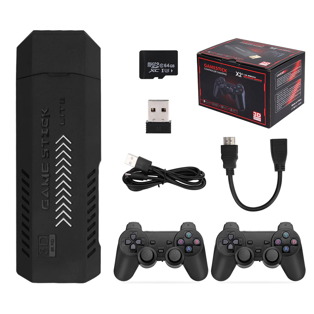 Retro 4K HDMI Game Stick – 30K+ Games with 2 Wireless Controllers