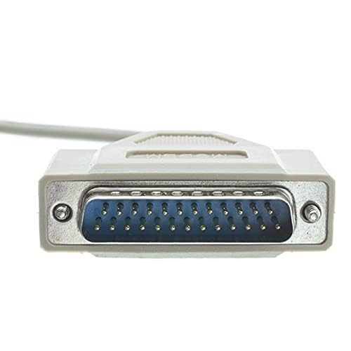 AYA DB9 (9-Pin) Female to DB25 (25-Pin) Male Serial Null Modem Cable (10 Ft)