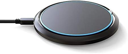 BoxWave Charger SwiftCharge PowerDisc Wireless Charger (15W) Compatible with Doogee S96 Pro - Jet Black Qi Wireless