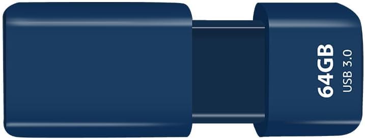 GIGASTONE 64GB Flash Drive, Z60NB USB 3.2 Gen 1, Ultra Fast, Retractable Capless Slider Design, Data Storage, Backup for PC/Mac/TV/Car Audio, USB 2.0/3.0/3.1 Compatible (Random Color)