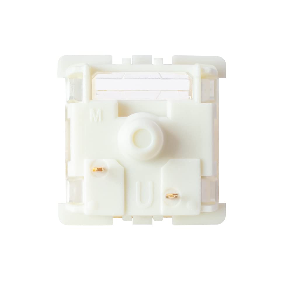 Gateron KS-9 20 Pack White Switches, 3-pin White-Shell for Mechanical Keyboards, Supporting SMD RGB Light