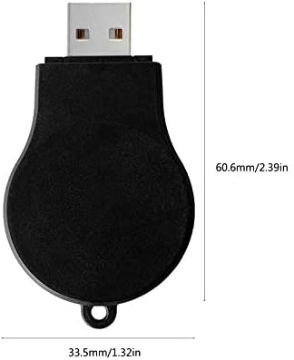 Portable USB Wireless Car Charger Keychain for Samsung Galaxy Watch 4/5, 5 Pro, Classic, 3, Active & Active2