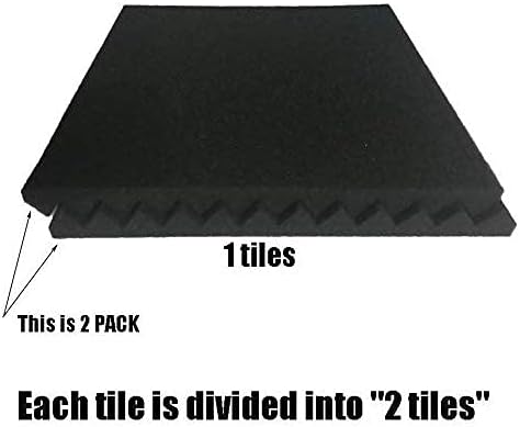 96 Pack Black/purple 12 "X 12 "X1" Acoustic Panels Studio Soundproofing Foam Wedge Tiles,