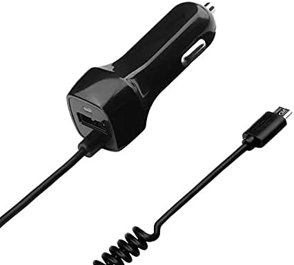 BoxWave Car Charger Compatible with GoPro Hero 7 Silver - Extra USB Port with Integrated Cable for GoPro Hero 7