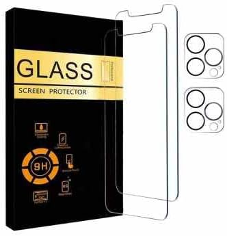 2 Pack Screen Protector - Compatible for iPhone 13 Pro Max [6.7 inch] with Tempered Glass Camera Lens Protector