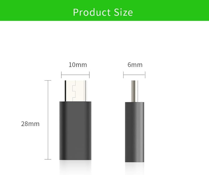 4 Pack Black Adapter - Female Lightning to Male USBC, Supports Charging and Data Transfer, Compatible with iPhone 15
