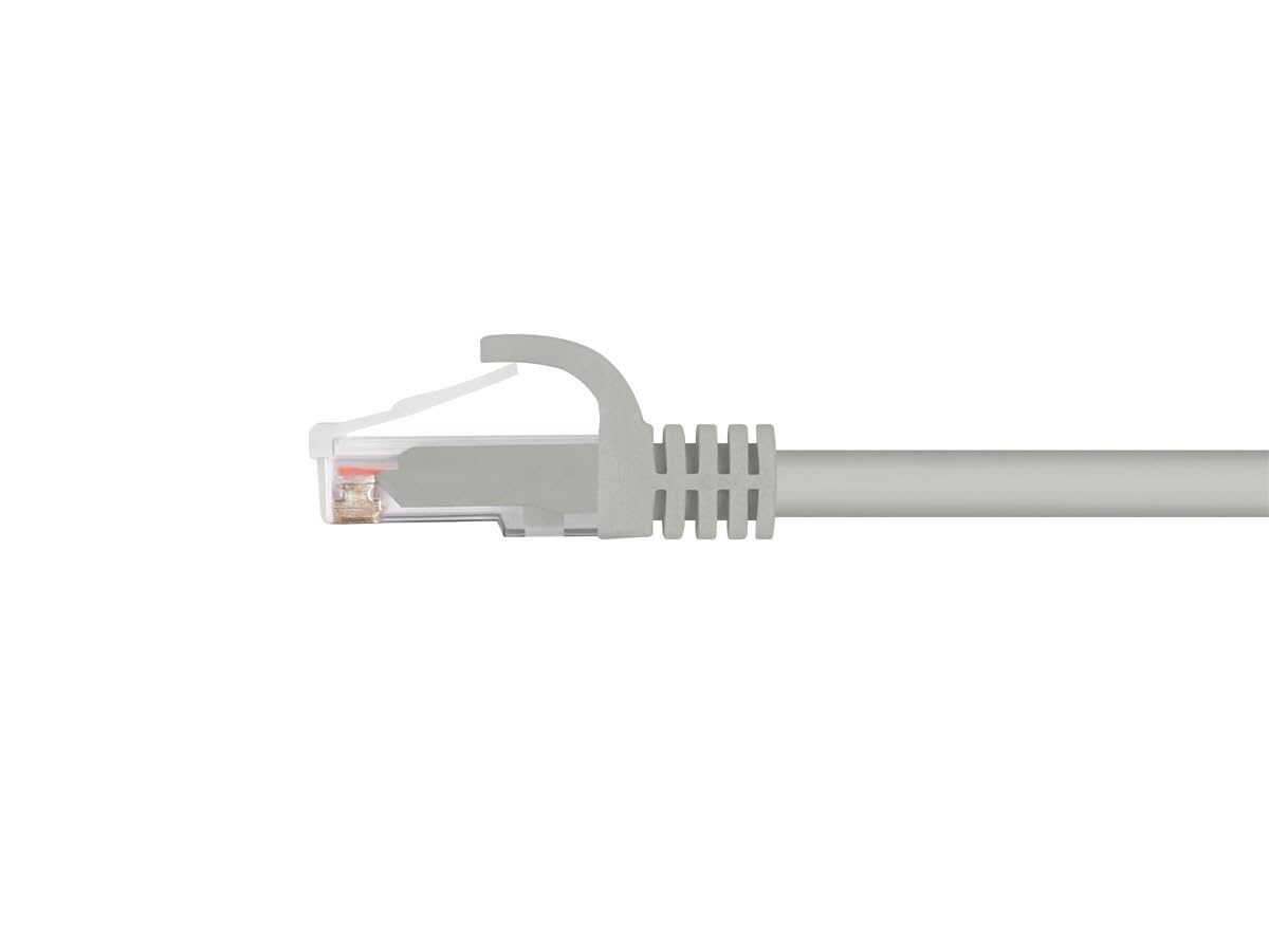 Monoprice Cat6 Ethernet Patch Cable - 2ft, Gray, RJ45, Stranded, 550Mhz, UTP, Pure Bare Copper Wire, 24AWG