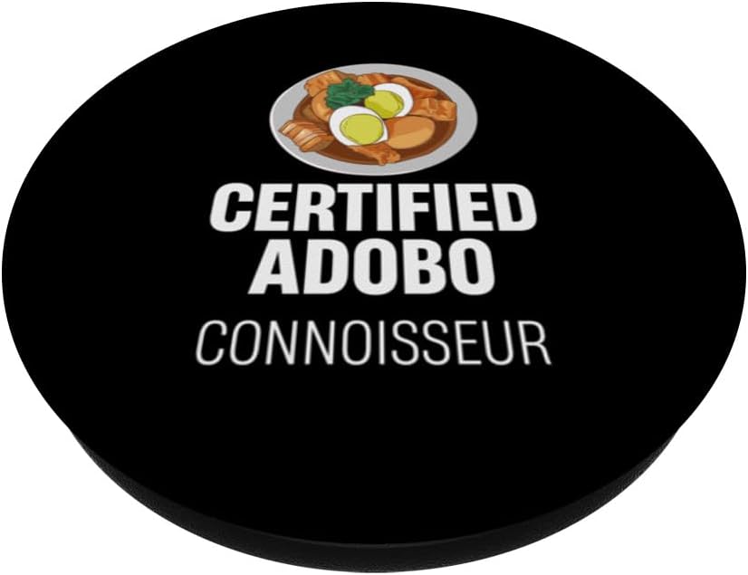 Certified Adobo Connoisseur: Asian Recipes Manila Pancit PopSockets Standard PopGrip