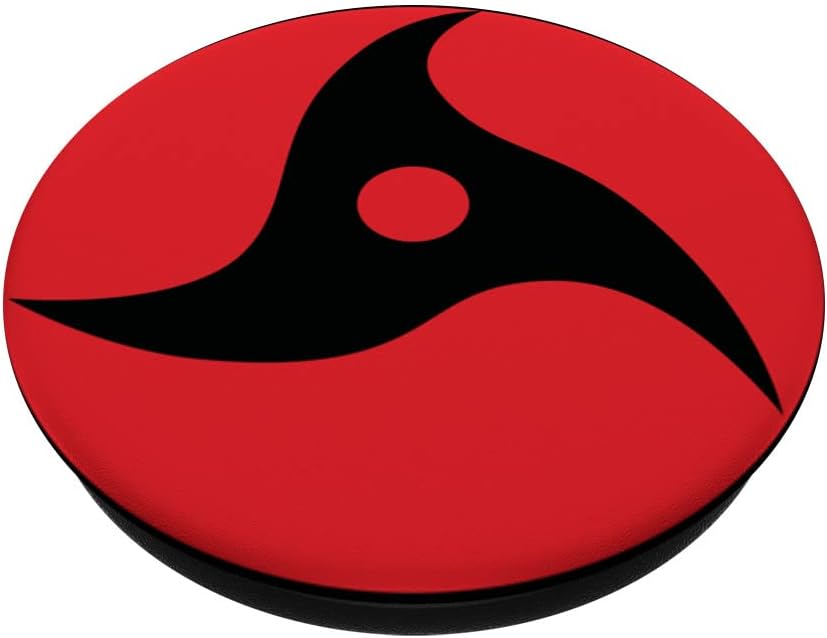 Anime Style Japanese Manga Comic Pattern PopSockets Standard PopGrip (Black Red)