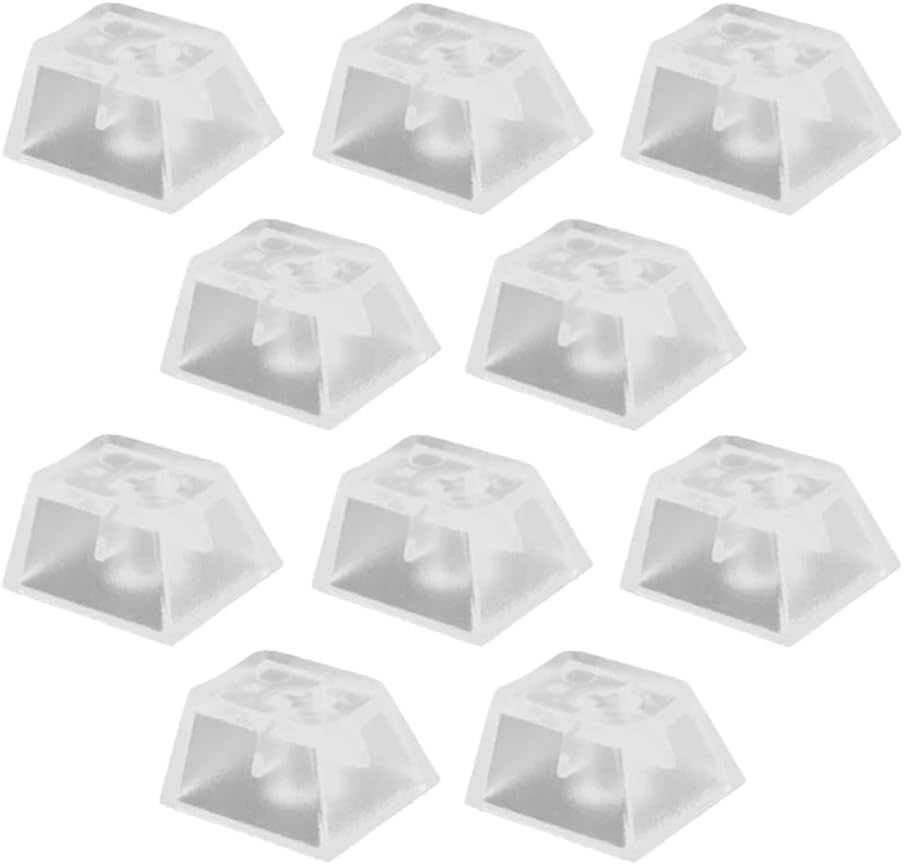 20 pcs Keycaps Replacement DIY Crystal Not Transparent Profile Blank Backlit Accessory for Mechanical Professional