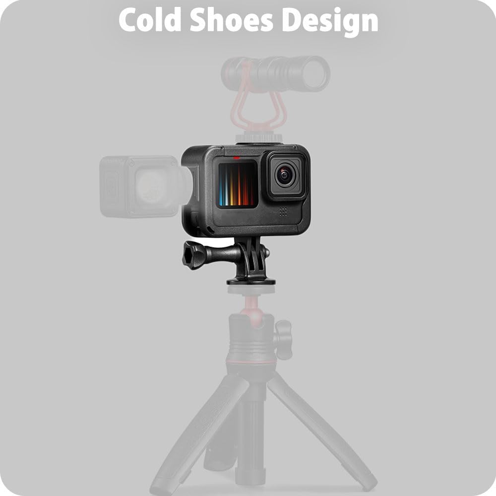 FitStill Protective Accessories Kit for Go Pro Hero 9/10/11/12 Black with Vlog Cage Case