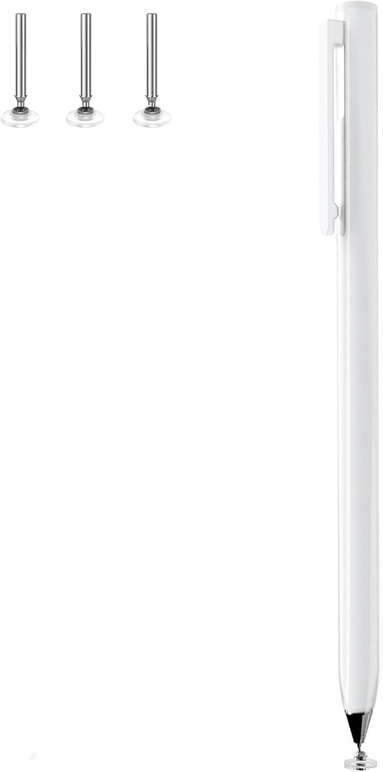 High Precision Stylus for Touch Screens, Stylus Pens for iPad/Apple/iPhone/Mini/Air/Android/Microsoft/Surface (White)
