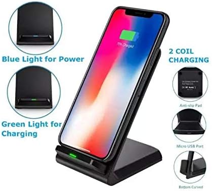 BoxWave Wireless QuickCharge Stand for Chuwi HiPad Max, 10W, No Cord; Charge Your Phone with Ease! Jet Black