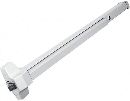 Seco-Larm SD-962AR-36A Rim-Type Exit Device for Exit Doors, Push-to-Exit Bar, Reversible, Non-Handed Design, Stainless-steel 3/4" Throw Latch Bolt