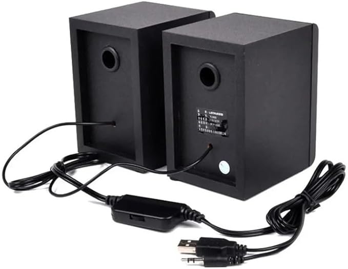 Desktop Computer Notebook Wooden Small Speaker USB2.0 Audio Speakers