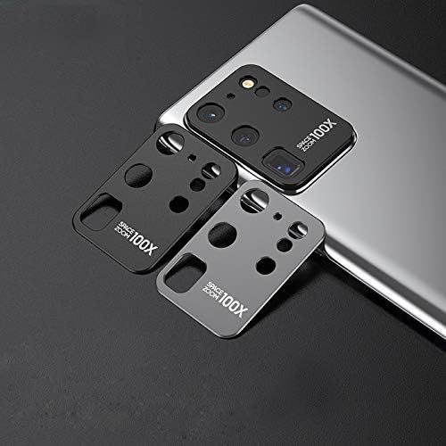 2 Pack Alloy Metal Camera Lens Protector for Samsung S20 Ultra, Easy Installation [Not Affect Flash] (Gray)