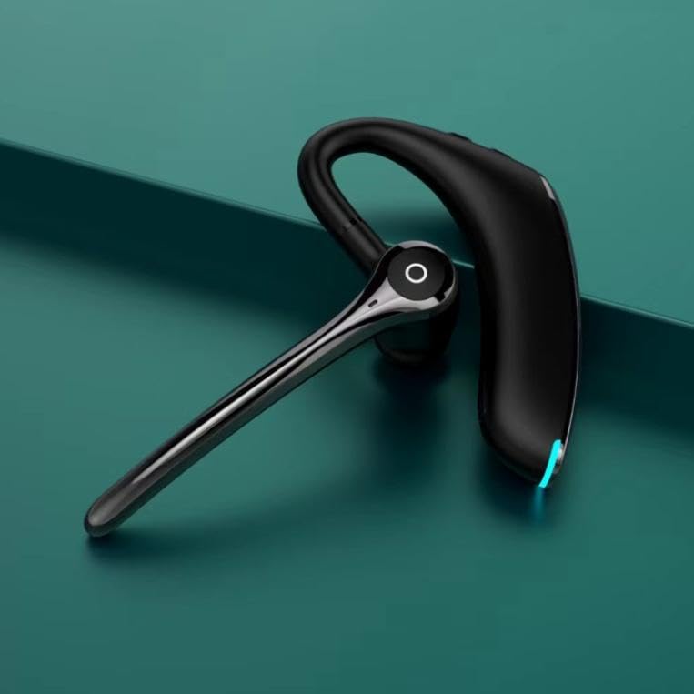 Wireless Earphone Ear-Hook Headphone Boom Mic Compatible with Consumer Cellular Iris Flip, Handsfree Single Headset Over The Ear Earbud