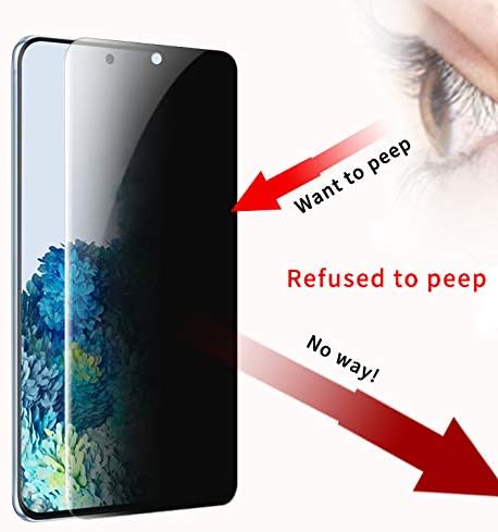 [2 Pack Tempered Glass Front Bubble Free Privacy Anti Spy Screen Protector for Samsung Galaxy S20 Fe 5G]